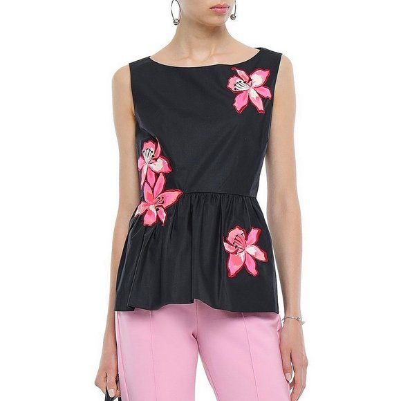 NWT Kate Spade Floral Sleeveless Peplum Top - Picture 1 of 13